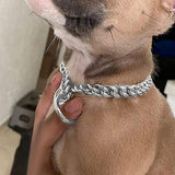 Maxbell Metal Dog Chain Collar Training Necklace Choker Heavy Duty Chew Proof Strong 30.5cm Argent