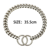 Maxbell Metal Dog Chain Collar Training Necklace Choker Heavy Duty Chew Proof Strong 35.5cm Argent