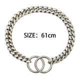 Maxbell Metal Dog Chain Collar Training Necklace Choker Heavy Duty Chew Proof Strong 61cm Argent