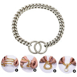 Maxbell Metal Dog Chain Collar Training Necklace Choker Heavy Duty Chew Proof Strong 61cm Argent
