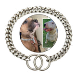 Maxbell Metal Dog Chain Collar Training Necklace Choker Heavy Duty Chew Proof Strong 61cm Argent