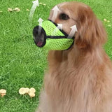 Maxbell Pet Dog Muzzle Durable Mouth Cover Prevent Chewing Breathable for Small Dogs Green