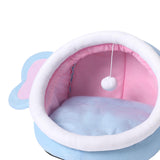 Maxbell Semi Enclosed Cat Bed Cat House Kitten Bed Anti Slip for Indoor Warm
