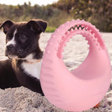 Maxbell Float Interactive Dog Ball Rubber Instinct Training Tumbler Pet Chew Toy Pink