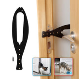 Maxbell Adjustable Door Strap Dog Stop Eating Dog Proof Cat Box Pet Door Latch Black