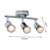 Maxbell 3 Heads Ceiling Ceiling Lamp Downlight Lighting Gu10 for Barn Store Bedroom white
