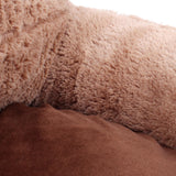 Maxbell Round Pet Bed with Slip Resistant Bottom Washable Mat Snooze Cuddler Soft L
