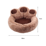 Maxbell Round Pet Bed with Slip Resistant Bottom Washable Mat Snooze Cuddler Soft XL