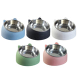 Maxbell Pet Feeder 15° Raised Single Bowl for Cat Dog for Small Medium Dogs Kitten White