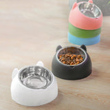Maxbell Pet Feeder 15° Raised Single Bowl for Cat Dog for Small Medium Dogs Kitten Black