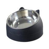 Maxbell Pet Feeder 15° Raised Single Bowl for Cat Dog for Small Medium Dogs Kitten Black