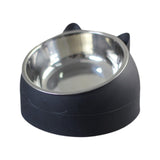 Maxbell Pet Feeder 15° Raised Single Bowl for Cat Dog for Small Medium Dogs Kitten Black