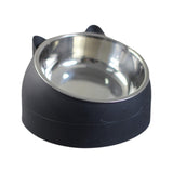 Maxbell Pet Feeder 15° Raised Single Bowl for Cat Dog for Small Medium Dogs Kitten Black