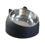 Maxbell Pet Feeder 15° Raised Single Bowl for Cat Dog for Small Medium Dogs Kitten Black