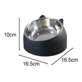 Maxbell Pet Feeder 15° Raised Single Bowl for Cat Dog for Small Medium Dogs Kitten Black