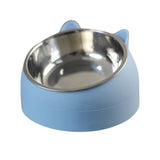 Maxbell Pet Feeder 15° Raised Single Bowl for Cat Dog for Small Medium Dogs Kitten Blue
