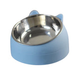 Maxbell Pet Feeder 15° Raised Single Bowl for Cat Dog for Small Medium Dogs Kitten Blue