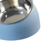 Maxbell Pet Feeder 15° Raised Single Bowl for Cat Dog for Small Medium Dogs Kitten Blue
