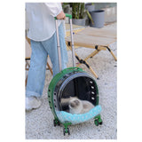 Maxbell Pet Trolley Case Durable Breathable Holes for Puppy Dog Carrying Hiking Translucent