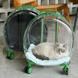 Maxbell Pet Trolley Case Durable Breathable Holes for Puppy Dog Carrying Hiking Translucent