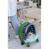 Maxbell Pet Trolley Case Durable Breathable Holes for Puppy Dog Carrying Hiking Translucent