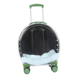Maxbell Pet Trolley Case Durable Breathable Holes for Puppy Dog Carrying Hiking Translucent