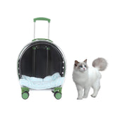 Maxbell Pet Trolley Case Durable Breathable Holes for Puppy Dog Carrying Hiking Translucent