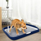 Maxbell Dog Toilet Potty Pad Holder Washable with Urinary Column Dog Accessories Blue