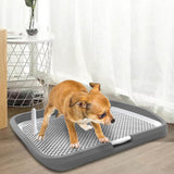Maxbell Dog Toilet Potty Pad Holder Washable with Urinary Column Dog Accessories Gray