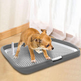 Maxbell Dog Toilet Potty Pad Holder Washable with Urinary Column Dog Accessories Gray