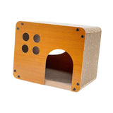 Maxbell Cat Dog Wood House Breathable Corrugated Cardboard Pets Cave Nest for Puppy