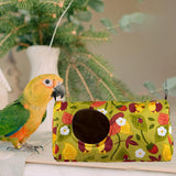 Maxbell Bird House Nest Hut Parakeets Lovebirds Toy Parrots Cage Hanging Hammock Bed Green 31x15x15cm