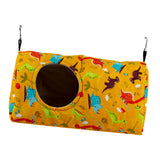 Maxbell Bird House Nest Hut Parakeets Lovebirds Toy Parrots Cage Hanging Hammock Bed Yellow 31x15x15cm