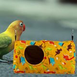 Maxbell Bird House Nest Hut Parakeets Lovebirds Toy Parrots Cage Hanging Hammock Bed Yellow 31x15x15cm