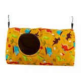 Maxbell Bird House Nest Hut Parakeets Lovebirds Toy Parrots Cage Hanging Hammock Bed Yellow 21x12x12cm