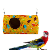Maxbell Bird House Nest Hut Parakeets Lovebirds Toy Parrots Cage Hanging Hammock Bed Yellow 21x12x12cm