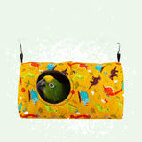 Maxbell Bird House Nest Hut Parakeets Lovebirds Toy Parrots Cage Hanging Hammock Bed Yellow 21x12x12cm