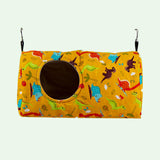 Maxbell Bird House Nest Hut Parakeets Lovebirds Toy Parrots Cage Hanging Hammock Bed Yellow 21x12x12cm