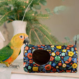 Maxbell Bird House Nest Hut Parakeets Lovebirds Toy Parrots Cage Hanging Hammock Bed Dark Blue 31x15x15cm