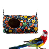 Maxbell Bird House Nest Hut Parakeets Lovebirds Toy Parrots Cage Hanging Hammock Bed Dark Blue 31x15x15cm