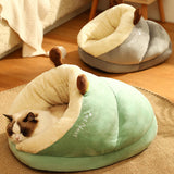 Maxbell Pet Bed Slipper Nest Puppy Bed Cat House Pet Supplies Green