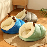 Maxbell Pet Bed Slipper Nest Puppy Bed Cat House Pet Supplies Blue
