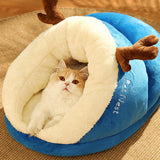 Maxbell Pet Bed Slipper Nest Puppy Bed Cat House Pet Supplies Blue