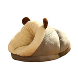 Maxbell Pet Bed Slipper Nest Puppy Bed Cat House Pet Supplies Brown