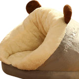 Maxbell Pet Bed Slipper Nest Puppy Bed Cat House Pet Supplies Brown