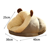 Maxbell Pet Bed Slipper Nest Puppy Bed Cat House Pet Supplies Brown