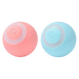 Maxbell Interactive Cat Toy Automatic Rolling Ball for Pet Exercise Chaser Toy Blue and Pink