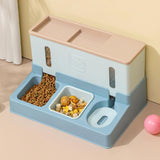 Maxbell Water Food Dispenser Convenient Automatic Cat Feeder for Small Animals Blue