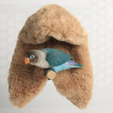 Maxbell Bird Half Wrapped Nest Blanket Winter Bed Birdhouse Hideout for Bluebirds Khaki