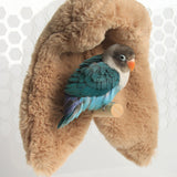 Maxbell Bird Half Wrapped Nest Blanket Winter Bed Birdhouse Hideout for Bluebirds Khaki